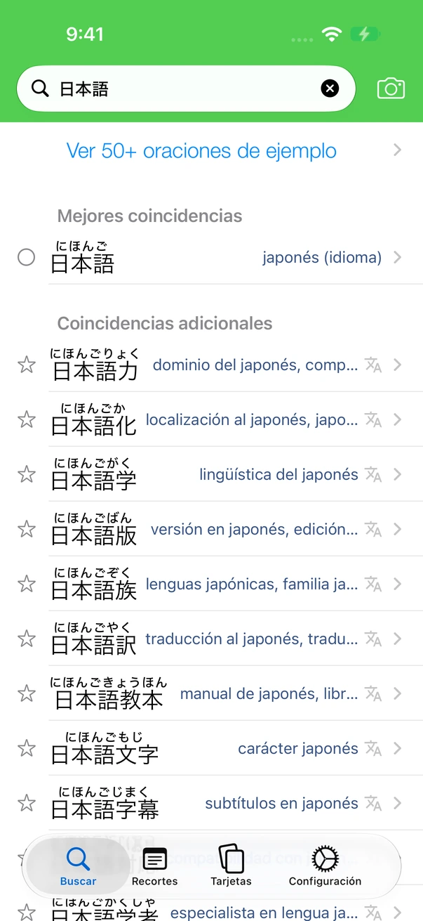 Frases de ejemplo