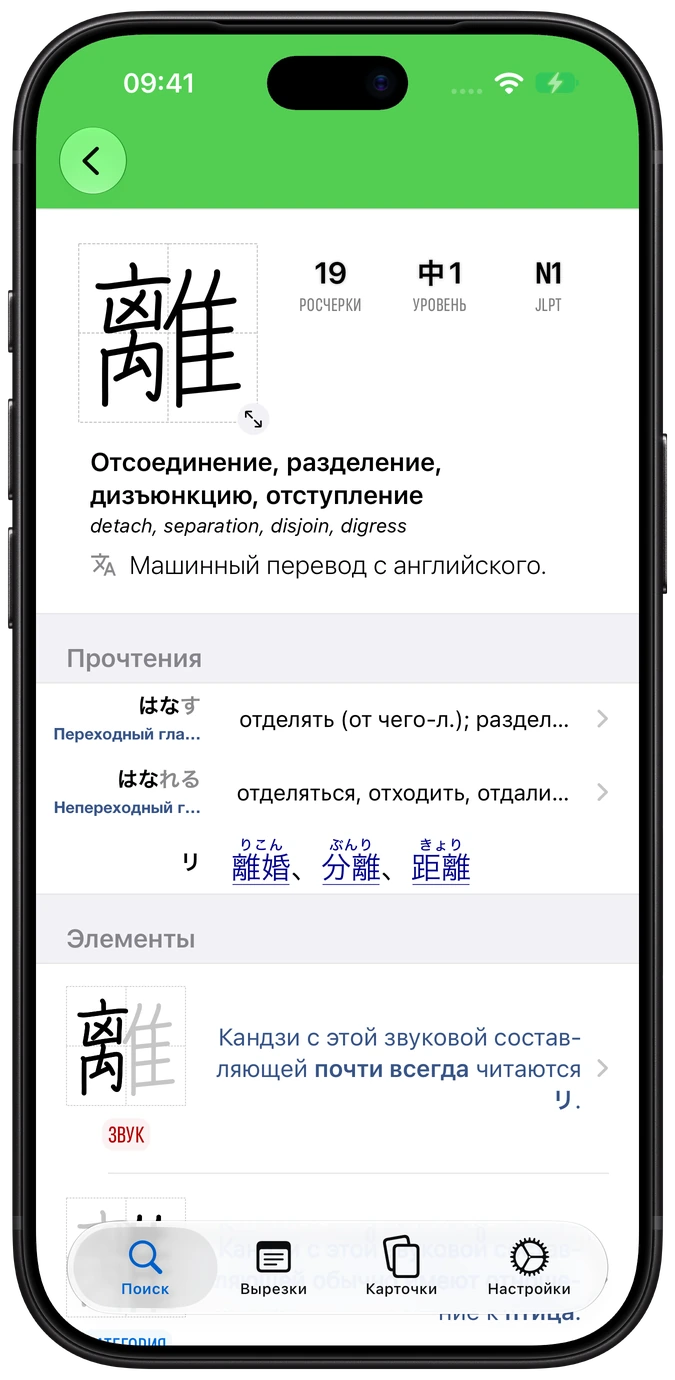 Статья по кандзи в Nihongo